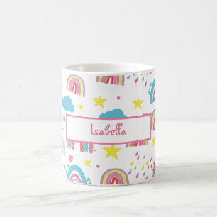 Personalised Rainbow Mug for Girls with Name