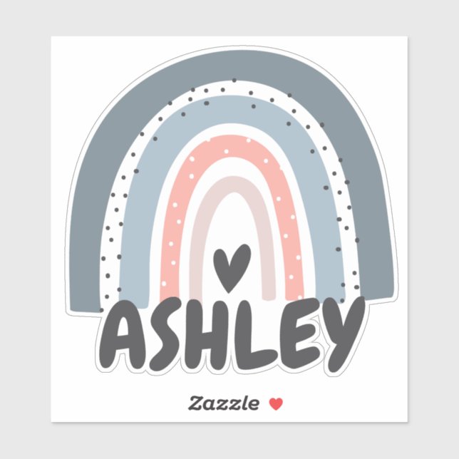 Personalised Rainbow Name Laptop Sticker (Sheet)