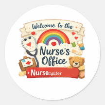 Personalised Rainbow Nurse's Office Door Sign | Cu