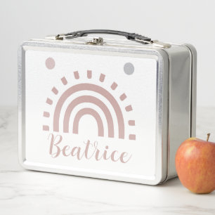 Personalised Rainbow on Whita Metal Lunchbox