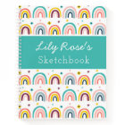 Personalised Rainbow Pattern Sketchbook