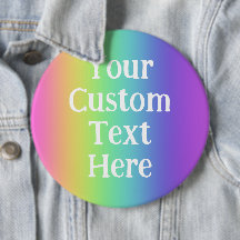 Personalised Rainbow Pin-On Button