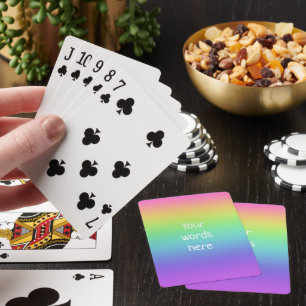 Personalised Rainbow Playing Cards