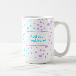 Personalised Rainbow Polka Dot Coffee Mug