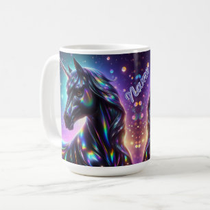 Personalised Rainbow Prism Unicorn Fantasy Art Coffee Mug