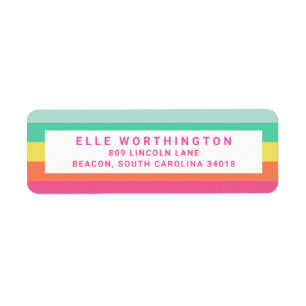 Personalised Rainbow Sherbet Colour Block Stripe