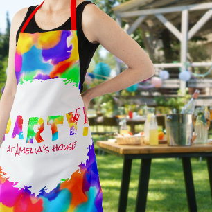  Personalised Rainbow Splash Party  Apron