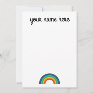 Personalised Rainbow Stationery Notecards