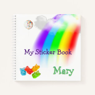 Personalised Rainbow Sticker Book