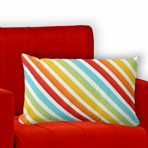 Personalised Rainbow Striped Pattern Pillow