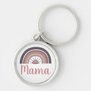 Personalised rainbow sun Mama Key Ring
