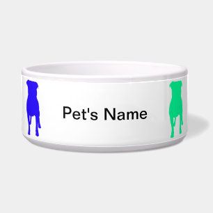 Personalised Rainbow Terrier 2 Pet Bowl