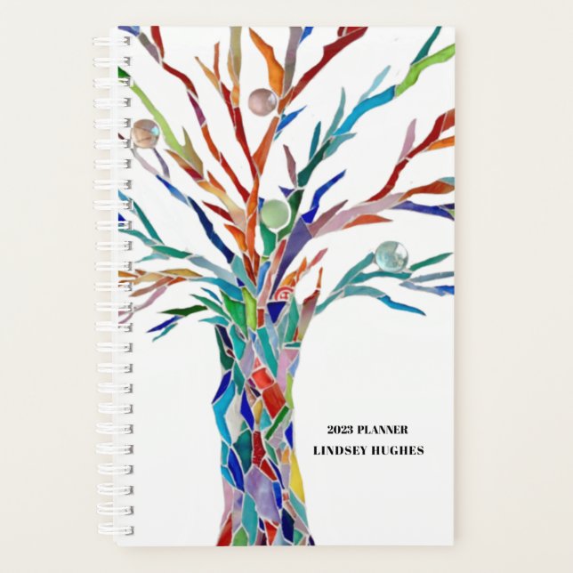 Personalised Rainbow Tree 2023  Planner (Front)