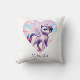 Personalised Rainbow Unicorn Cat Cushion