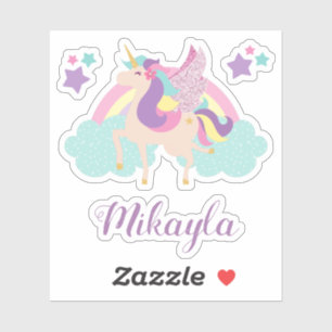 Personalised Rainbow Unicorn Cute Colourful