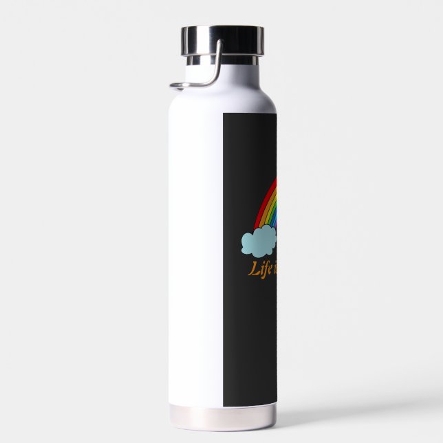 Personalised Rainbow Water Bottle | Custom Name  (Right)