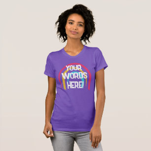 Personalised Rainbow Women's T-Shirt