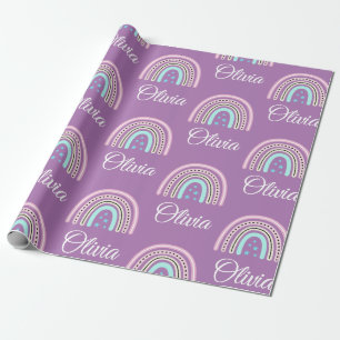 Personalised Rainbow Wrapping Paper Sheets