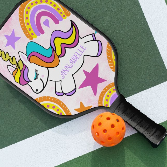 Personalised Rainbows Unicorn Pickleball Paddle (Creator Uploaded)