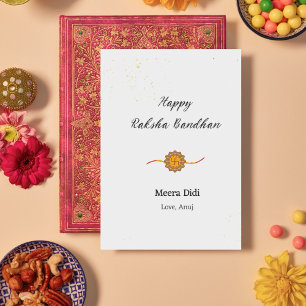 Personalised, raksha bandhan, happy rakhi card, holiday card