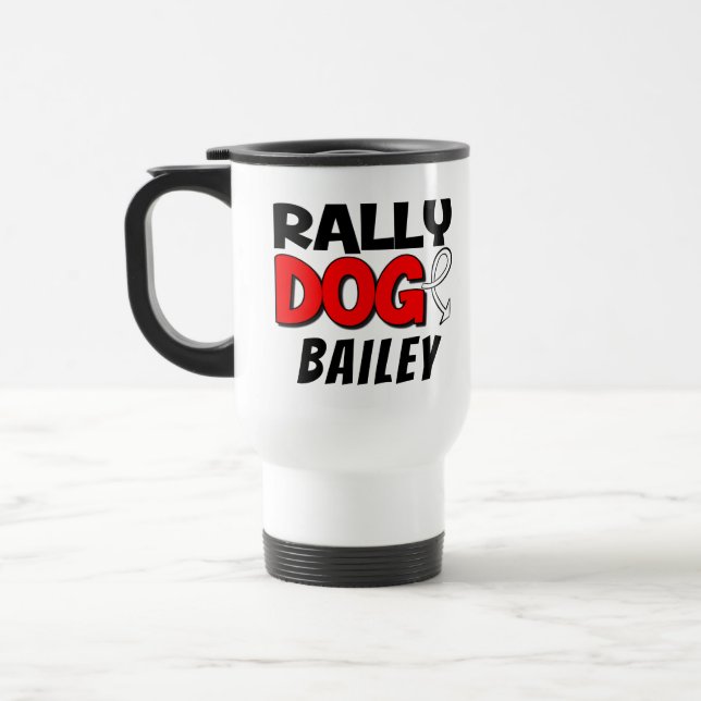 Personalised Rally Dog Obedience Sport Travel Mug (Left)