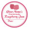 Personalised Raspberry Jam Canning Jar Lid Round