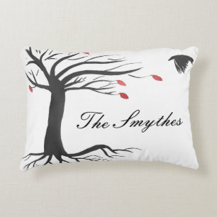Personalised Raven In Autumn Accent Pillow