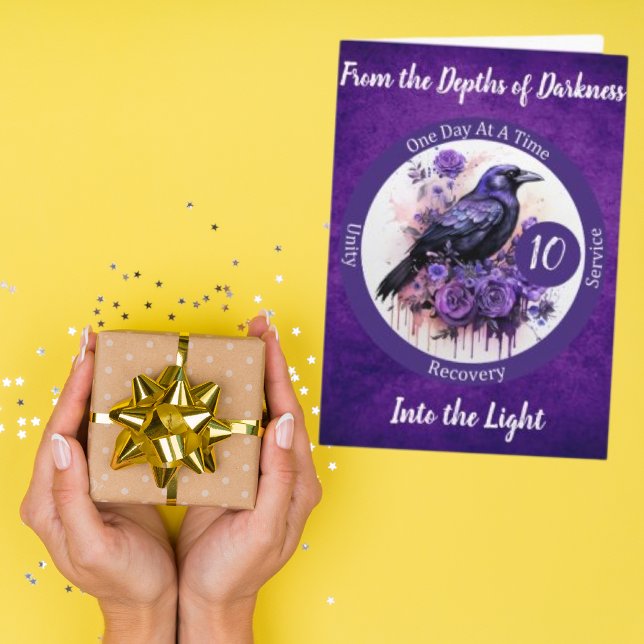 Personalised Raven Recovery Milestone Gift  Card (Creator Uploaded)