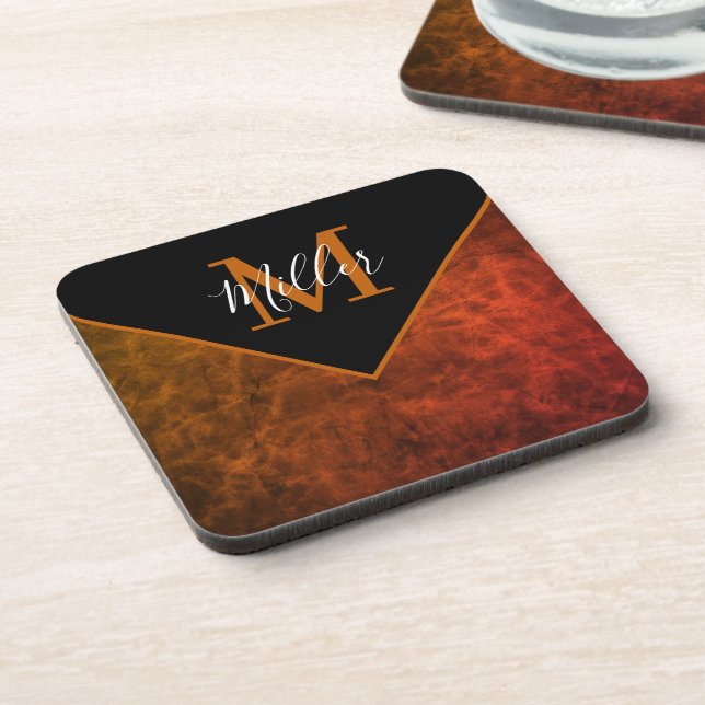 Personalised rawhide personalised  coaster (Left Side)