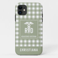 Personalised RD Registered Dietician Plaid Pattern