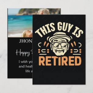 Personalised Re Tired Funny Retirement Name Shirt Holiday Postcard