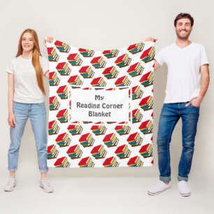 Personalised READING CORNER BOOKS Fleece Blanket