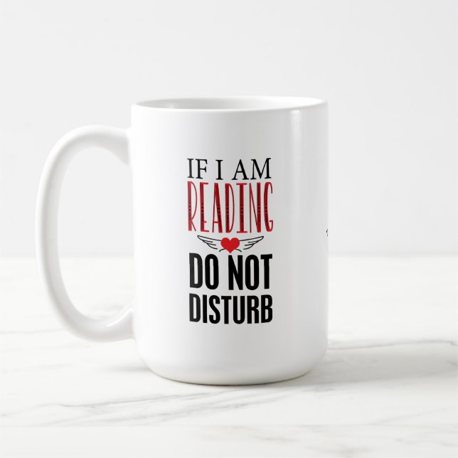 Personalised Reading Do Not Disturb Message Mug (Left)