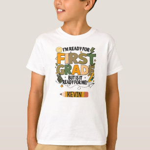 Personalised Ready For First Grade T-Shirt