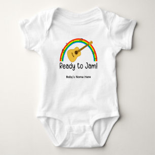 Personalised Ready to Jam Guitar Baby Bodysuit