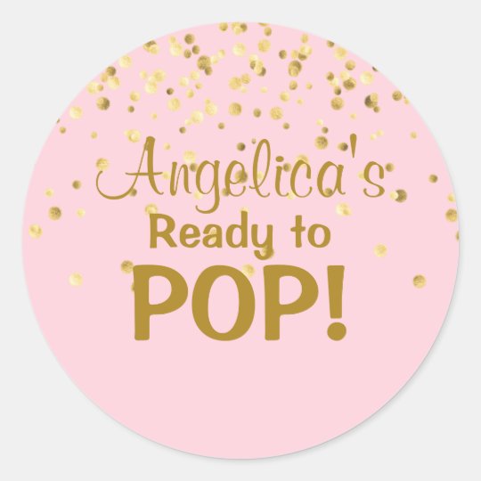 PERSONALISED BABY SHOWER FAVOURS READY TO POP STICKERS GIFT LABELS