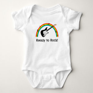 Personalised Ready to Rock Guitar Baby Bodysuit