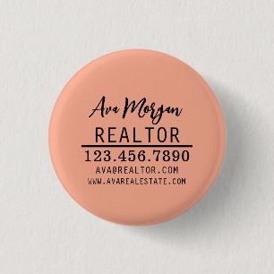 Personalised Real Estate Agent Gift 3 Cm Round Badge