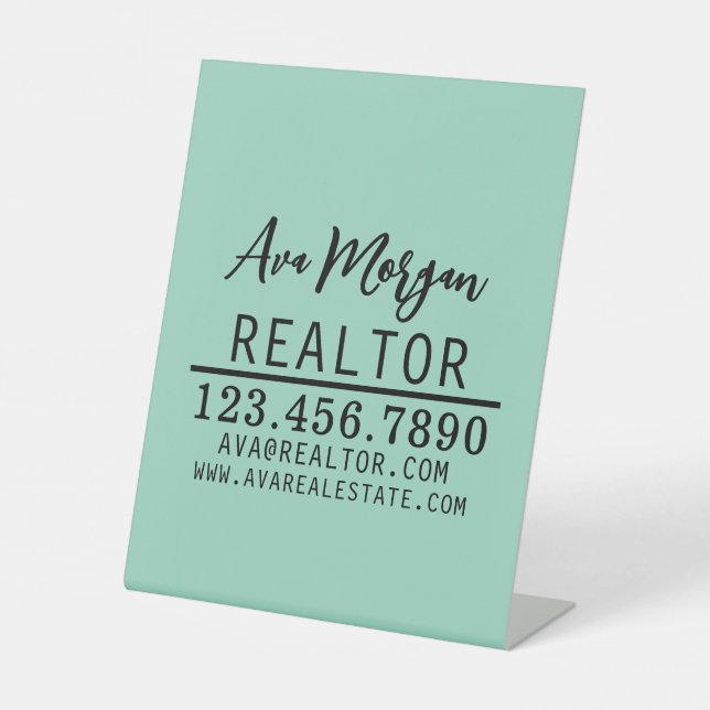 Personalised Real Estate Agent Gift Pedestal Sign (Front)