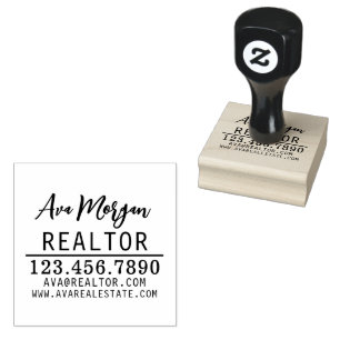 Personalised Real Estate Agent Gift Rubber Stamp