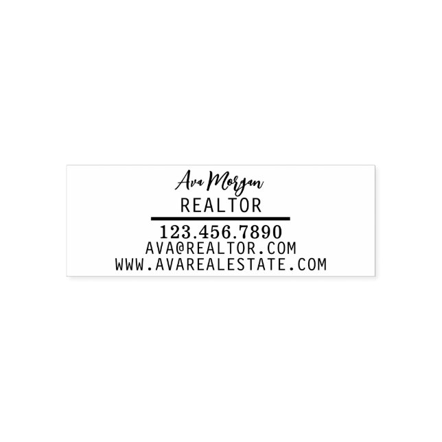 Personalised Real Estate Agent Gift Self-inking Stamp (Design)