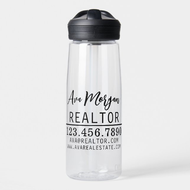 Personalised Real Estate Agent Gift Water Bottle (Front)