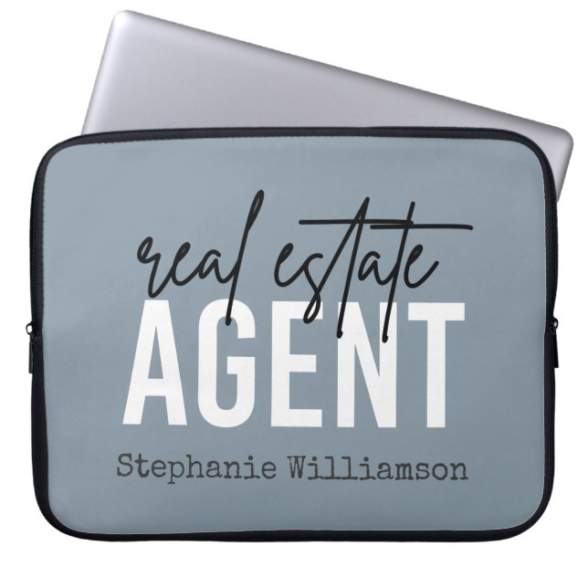 Personalised Real Estate Agent Gifts for Realtor  Laptop Sleeve (Front)
