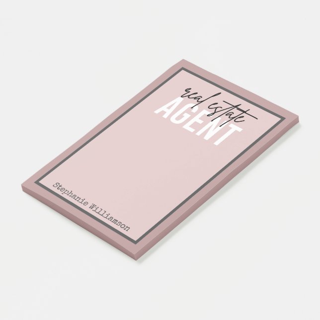 Personalised Real Estate Agent Gifts for Realtor Post-it Notes (Angled)