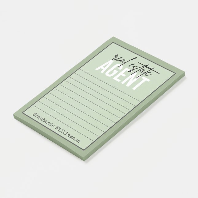 Personalised Real Estate Agent Gifts for Realtor Post-it Notes (Angled)