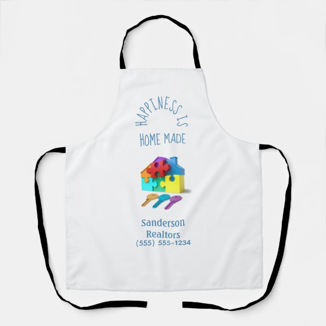 Personalised Real Estate Agent House Promotional Apron (Front)