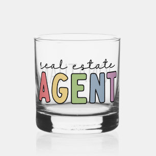 Personalised Real Estate Agent Realtor Gifts Whiskey Glass