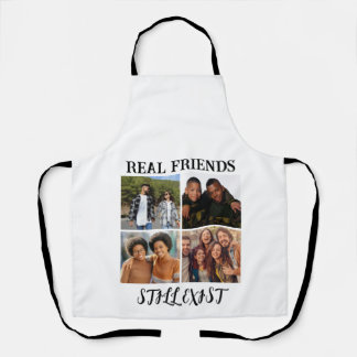 Personalised "Real Friends Still Exist" Photo Temp Apron