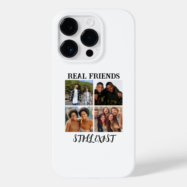 Personalised "Real Friends Still Exist" Photo Temp Case-Mate iPhone Case (Back)