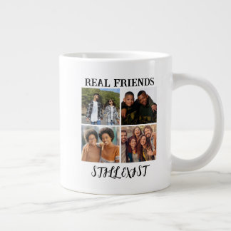 Personalised "Real Friends Still Exist" Photo Temp Large Coffee Mug